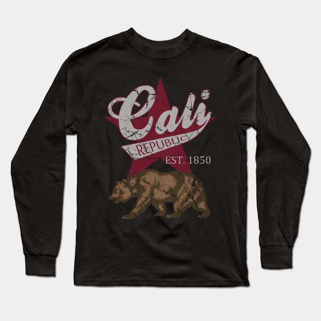 Vintage Cali California Republic 1850 Long Sleeve T-Shirt by E